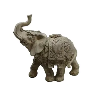 Động vật voi nhựa đồ trang trí máy tính để bàn mô phỏng thực tế phong cách Đông nam Á