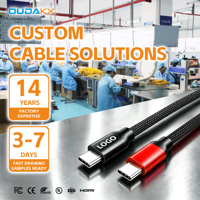 Câble de charge rapide USB4 Type C 240W PD 8K60Hz 40 Gbps compatible Thunderbolt 4, 1m, pour ordinateurs portables, hubs et stations d'accueil