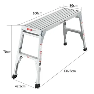 Vendita calda di fabbrica scala a piattaforma a gradini stretti scala a gradini in alluminio robusta sgabello a gradini facile da trasportare