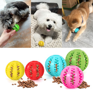 Jouet pour chien, balles en caoutchouc souple interactives pour chiens de petite et grande taille, jouets à mâcher pour chiots, nettoyage des dents, balle à nourriture - Product Image 3