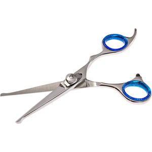 กรรไกรตัดขนสัตว์เลี้ยงมืออาชีพ 4.5 นิ้ว สแตนเลสสตีล ปลายมน ปลอดภัยสำหรับตัดขนสุนัข อุปกรณ์เสริมความงาม - Product Image 3