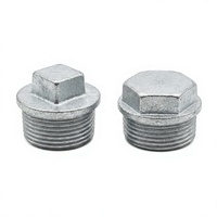 Bouchon de tuyau hexagonal galvanisé à filetage extérieur mâle, embout d'étanchéité