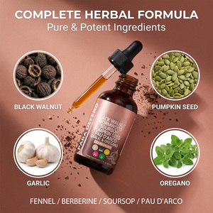 OEM Gocce di Noce Nera e Assenzio 60ml in Bottiglia di Vetro, Integratore Liquido a Base di Erbe con Complesso di Semi di Zucca e Graviola - Product Image 3