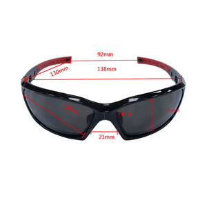 Lunettes de protection antidérapantes certifiées AS/NZS, 2 lentilles PC, embouts de branches en TPEE souple pour la protection contre les éclaboussures de travail du bois - Product Image 6