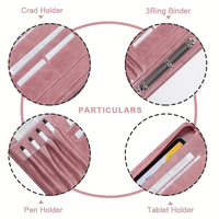 Haute qualité personnalisé A4 taille en cuir PU professionnel portefeuille dossier noir fermeture à glissière classeur pour le classement des Documents
