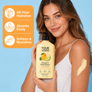 Latest Fruit Flavor Moisturizing Lotion Lightweight Non Greasy Smooth Bright Lasting Scent All Types <b>Mango</b> Melon Body Lotion - Product Image 4