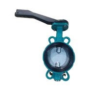 Usine personnalise différents diamètres de vanne papillon à pince doublée de turbine en fonte