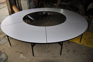 Table à manger ronde au design moderne de 6 pieds en contreplaqué pour l'extérieur et l'intérieur des hôtels - Product Image 2