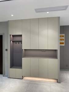 Mueble Zapatero Moderno con Espejo, Tamaño Personalizado, Mueble de Madera Maciza Resistente para Sala de Estar, para Villa u Hotel - Product Image 6