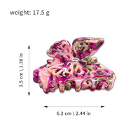 Shily&OS Venta al por mayor Pinzas de pelo grandes de acetato con diseño de mariposa de doble capa hueca, estilo francés elegante, para peinados medio recogidos de mujer, a granel