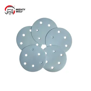 Abrasives Blue Ceramic Sanding Disc 150MM 6 Holes Hook And Loop Sanding Discs Sandpaper