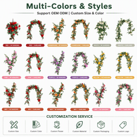 Guirlande florale artificielle en roses et lierre pour décoration murale de mariage, fenêtre, porte, arche, fond de fête