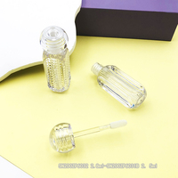 Tubes de gloss à lèvres transparents, flacons de gloss à lèvres vides personnalisables, emballage pour gloss à lèvres en PETG transparent
