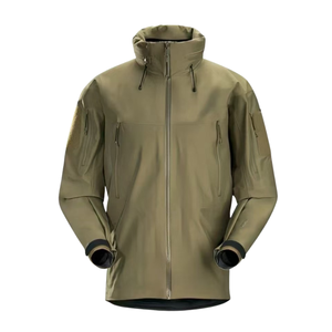 <span class=keywords><strong>Veste</strong></span> en nylon tissé solide et imperméable pour hommes, respirante, mince, col montant, fermeture éclair, coupe-vent, imperméable, pour les activités de plein air décontractées - Product Image 5