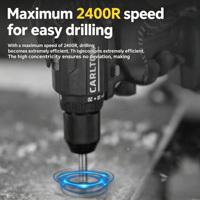 Perceuse sans fil au lithium-ion 20V, perceuse électrique portable rechargeable pour la maison, pour percer et vissage