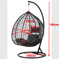 2023 nouveau 320 pièces/40HQ Extra grande taille personne unique suspendu balançoire oeuf forme chaise Max Support 135KGS