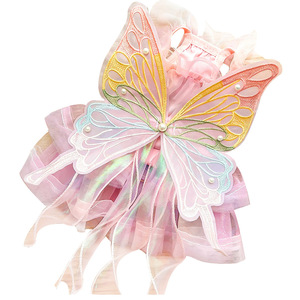 Robe de mariée en polyester pour chiens et chats, motif papillon princesse, vêtements d'hiver pour Corgi Teddy <span class=keywords><strong>Fadou</strong></span> - Product Image 5