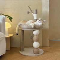 Structure d'escalade et lit pour chat en sisal, écologique, facile à assembler, petite taille, durable, non irritant, idéal pour appartements, Noël