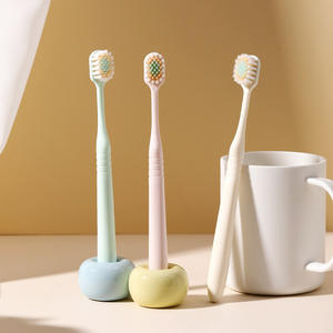 Brosse à dents Mixpro à tête large et fine, poils souples, manuelle pour adultes, lot de 3, usage quotidien, nettoyage - Product Image 4