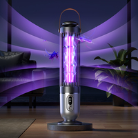 Lampe anti-moustiques portable à choc électrique UV suspendue en intérieur, écologique en ABS, avec une couverture de 50 à 100 m