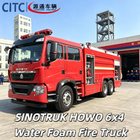 Meilleur prix SINOTRUK HOWO 6x4 Camion de pompiers à eau et mousse pour les incendies miniers, bonne maniabilité