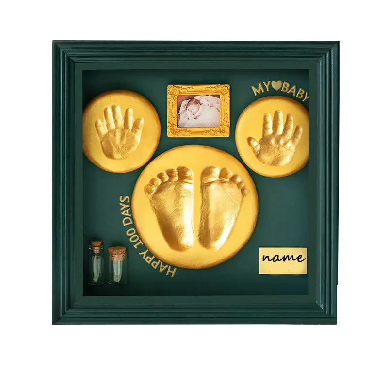 Souvenir Baby Footprint Clay Crafts Baby Diy Hand Print Imprint Baby Care Non-Toxic Clay Kit Casting Parent-Child Hand Ink Pad T