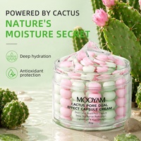 Crème Visage 2-en-1 Capsule Colorée à la Niacinamide, Crème Éclaircissante à l'Acide Salicylique Anti-Acné, Réducteur de Pores, Hydratant au Cactus