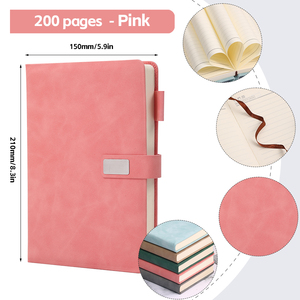 Grosir <span class=keywords><strong>Notebook</strong></span> A5 kelas atas dengan penutup PU warna kreatif kustom dan tombol Magnet untuk perjalanan kantor bisnis - Product Image 5