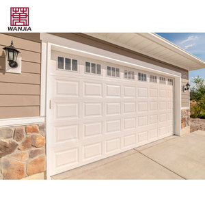 Wanjia Hợp kim nhôm kính cửa nhà để xe với cửa sổ chèn tùy chỉnh dọc cửa nhà để xe tự động - Product Image 1
