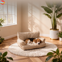 Canapé-lit minimaliste pour animaux de compagnie en tissu technique lavable, antidérapant, avec rembourrage en coton PP, vente en gros d'usine, OEM ODM, approvisionnement en vrac