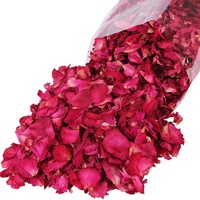 Kelopak Mawar Kering Merah Terbaik, Bunga Kering Cantik dan Trendi dengan Kemasan Logo Kustom, Harga Grosir Rendah
