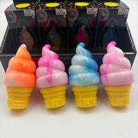 Juguete antiestrés de goma blanda con forma de helado, de rebote lento, novedad transfronteriza para la relajación diaria en el trabajo