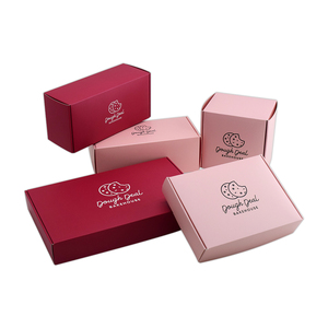 กล่องโดนัทและคุกกี้สีชมพูสำหรับคริสต์มาสแบบขายส่งพร้อมช่องใส่ขนม - Product Image 1