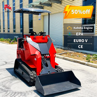Mini Skid Steer Loader Compact Tracked Crawler Loader EPA CE Mesin Konstruksi Pertanian dengan Lampiran