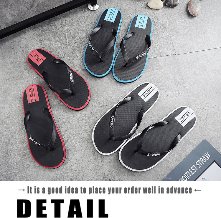 Summer Outside Flipflops Men PVC Shoes Non-slip Flip Flops Boys Bedroom Slippers Wholesale