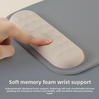 Tapis de souris avec protection du poignet, support ergonomique pour le poignet, sangle antidérapante en mousse à mémoire de forme, support pour le poignet, tapis de souris pour ordinateur