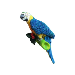 Kustom Polyresin Kulkas Magnet Kreatif Parrot Patung 3D Dilukis Tangan Resin Magnet Kulkas