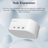 MAIWO 2 Bays Tool Free USB 2.5"/3.5" SATA HDD / SSD Docking Station HUB Duplikator Kloning Hard Disk Drive Dock Dengan 3 USB A