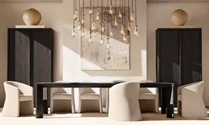 Table à manger rectangulaire en chêne naturel <span class=keywords><strong>Arles</strong></span>, style Sassanide moderne et contemporain - Product Image 6