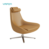 Convertible Bureau & Maison Loisirs Sol Accent Chaise Longue Canapé Pivotant en Métal avec Tissu en Bois Doux Appartement Atelier Salle à Manger