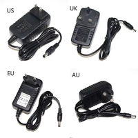 Charger EU 12V DC 2A dengan colokan LED, AC 24V, terbaik untuk kamera keamanan, adaptor daya switching 2A, 3A, 36W, 5V.