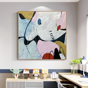 Großhandel Maßgefertigte Handgemachte Große Kunstwerke Moderne Wohnraumdekoration Abstrakte <span class=keywords><strong>Cartoon</strong></span>-Ölgemälde auf Leinwand Wandkunst Bild - Product Image 4