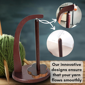 Practical Portable Design Wooden Yarn Holder Rack Upgrade Crocheting <strong>Knitting</strong> <strong>Storage</strong> for Living Room - Product Image 2