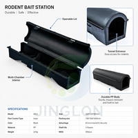 Station d'appât de contrôle des rongeurs Piège à souris en plastique Tunnel Clé Boîte à appâts pour souris Tunnel paysager Piège à rats Dispositif de lutte antiparasitaire