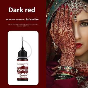 Suministros de Tatuaje de Larga Duración, Arte Corporal, Cono de Henna, Jugo Transparente en Gel, Pasta para Tatuajes, <span class=keywords><strong>Tinta</strong></span> Temporal <span class=keywords><strong>Negra</strong></span> para Tatuajes - Product Image 3