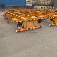 Semi-remorque squelette 3 essieux efficace 40 pieds, châssis porte-conteneurs robuste pour transport lourd, nouvelle transmission