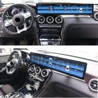 Radio de navigation automobile à double écran de 24,6 pouces pour Mercedes BENZ C W205 GLC X253 2015 - 2020, lecteur multimédia Android Auto Carplay
