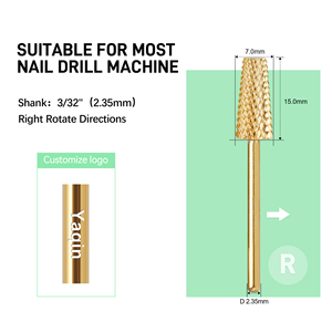 Đầu mài móng tay bằng cacbua, hình trụ thon lớn 6.6mm, bán buôn nhà máy, 3/32 inch, dùng cho máy mài móng điện - Product Image 4