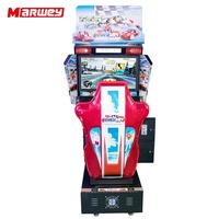 Machine de jeu d'arcade de course automobile à monnayeur 32 pouces, simulateur de course de voitures de vitesse à mouvement intérieur haut de gamme, vente en gros