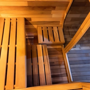 Sauna Tradizionale <span class=keywords><strong>a</strong></span> Vapore in Abete Carbonizzato per Interni ed Esterni, con Grande Capacità Adatta <span class=keywords><strong>a</strong></span> Tutte le <span class=keywords><strong>Occasioni</strong></span> - Product Image 6